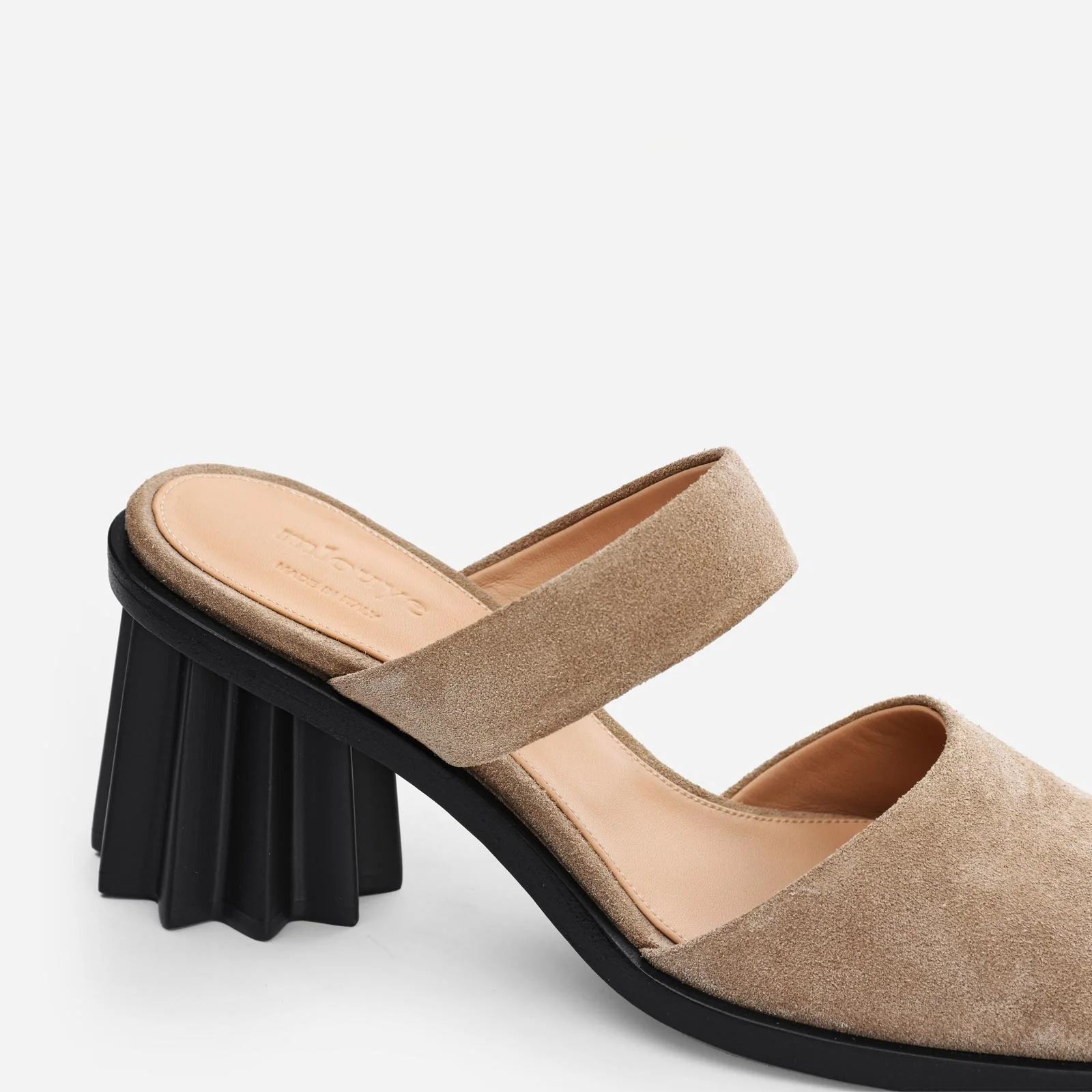 Pleated Heel Mule view 3